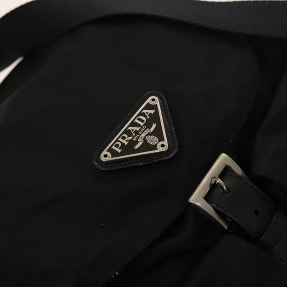 PRADA Backpack Nylon Black Silver Auth main image 6